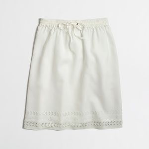 J. Crew White Mini Skirt with Floral Cutouts